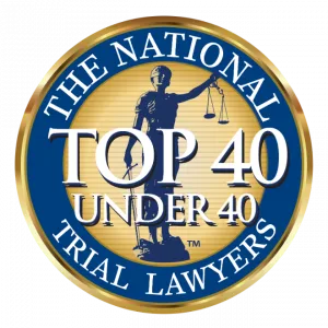 Badge from National Trial Lawyers Top 40 under 40