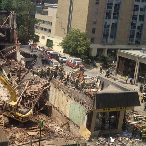 Image Showing the Rescue Efforts after the Salvation Army Building Collapsed
